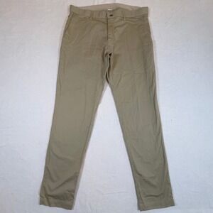 Fabletics Mens Casual Khaki Pants‎ Trousers Straight Leg Cotton Blend Size 34